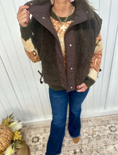 Keeping It Cozy Sherpa Vest