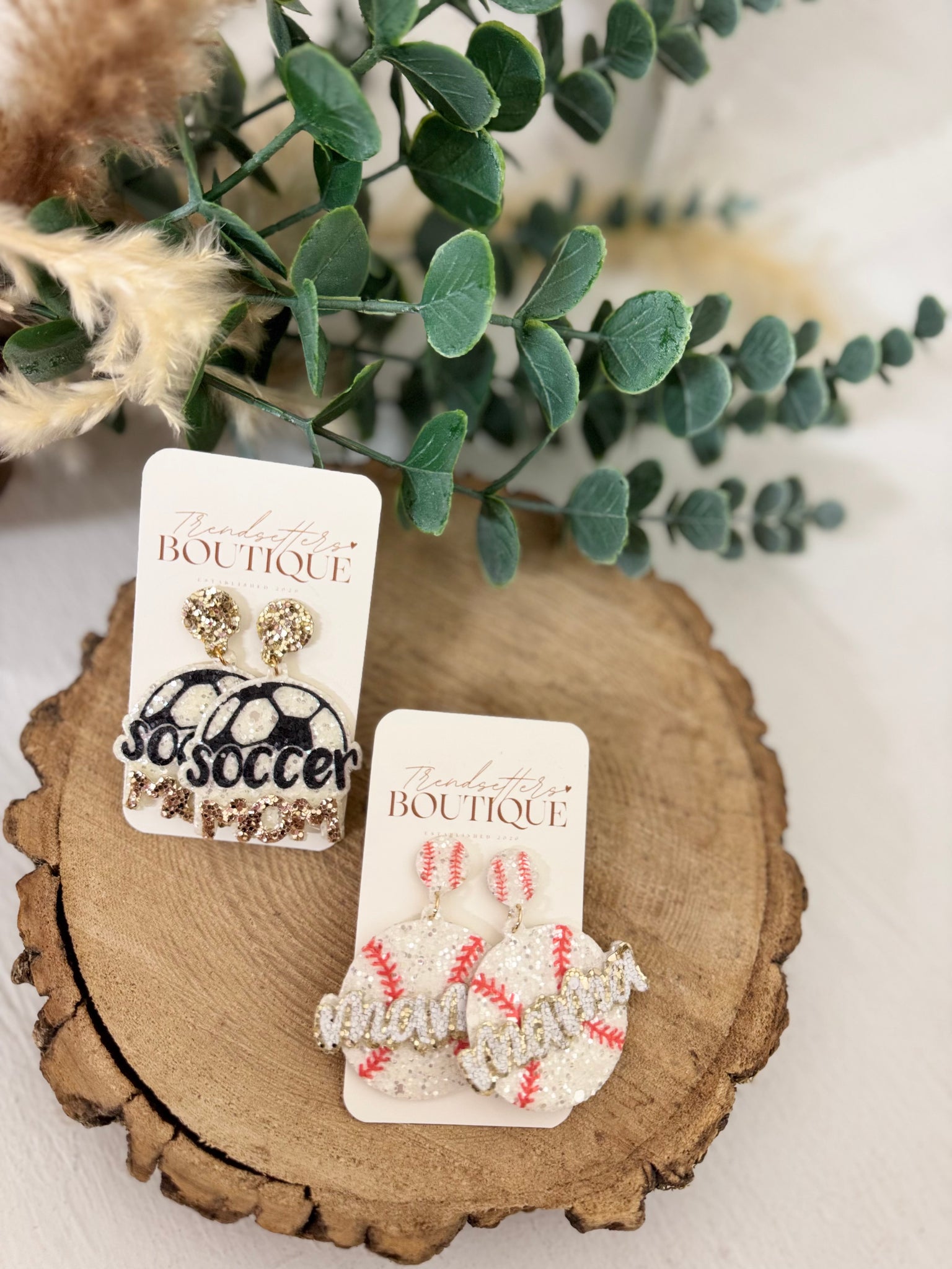 Ball Mom Sequin Earrings