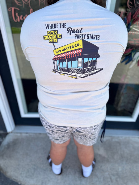 Mad Hatter Where The Real Party Starts Tee