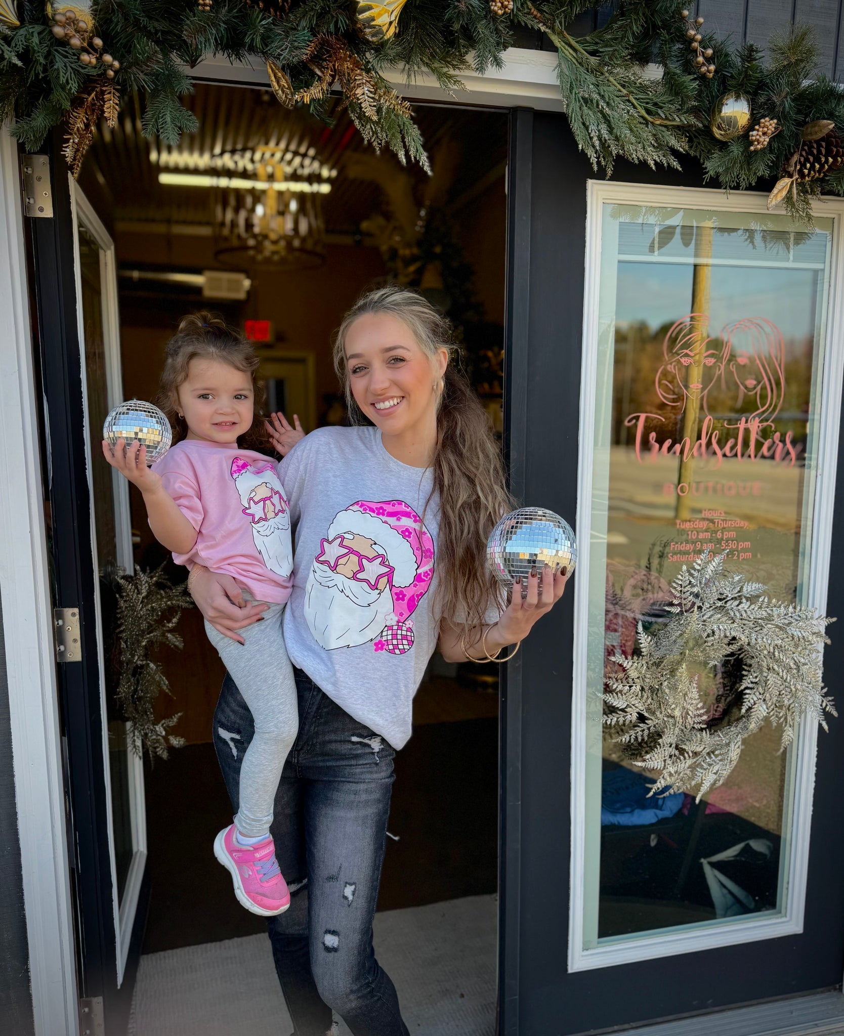 Disco Santa Matching Tees