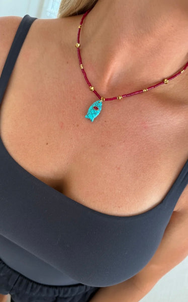 Chansuttpearls Sloane Necklace-Blue Fish