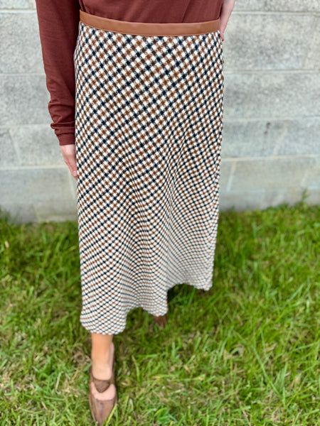 Rustling Checkered Skirt