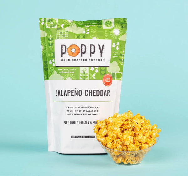 Poppy Jalapeño Cheddar Popcorn