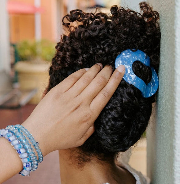 Teleties Blue Lagoon Flat Round Clip