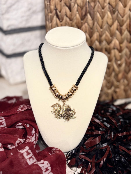 Rope Gamecock Necklace
