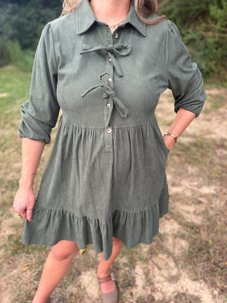 Autumn Breeze Corduroy Dress