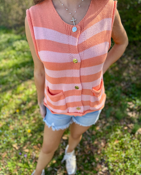 Peach Lemonade Sweater Tank