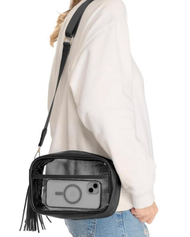 Clear Hand Bag With Detachable Shoulder Strap