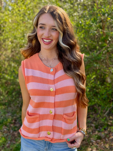 Peach Lemonade Sweater Tank