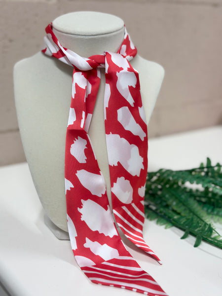 Leopard/Stripe Combo Scarf