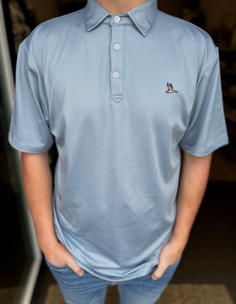 Roost Blue Solid Polo