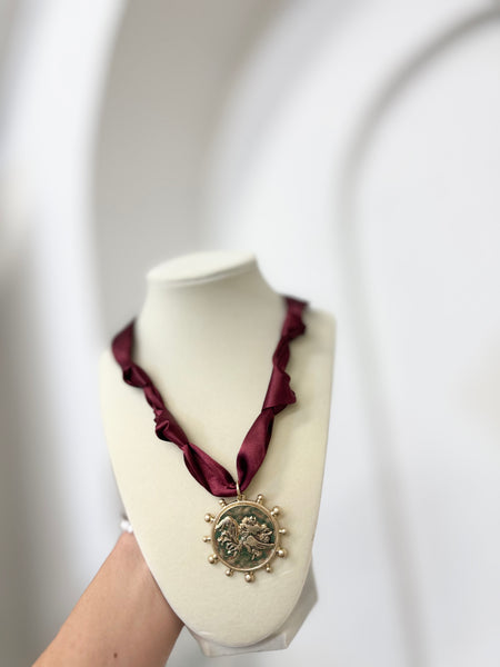 Gamecock Coin Scarf Necklace