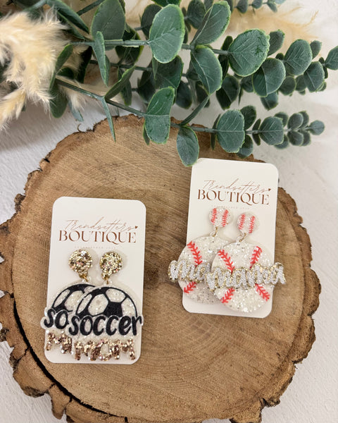 Ball Mom Sequin Earrings