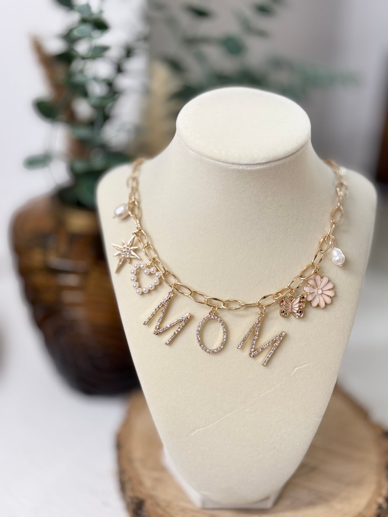 MOM Charm Necklace