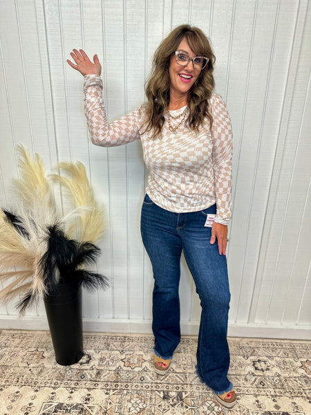 Risen Jeans Tummy Control Mid Rise Flares