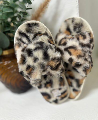 Leopard Criss Cross Slippers