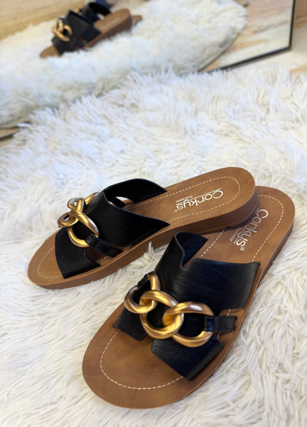 Corkys Chain Letter Sandals