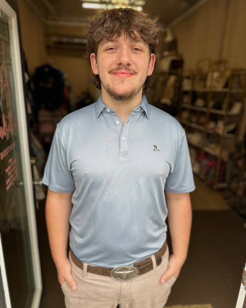 Roost Blue Solid Polo