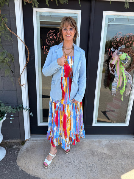 Risen Light Denim Blazer