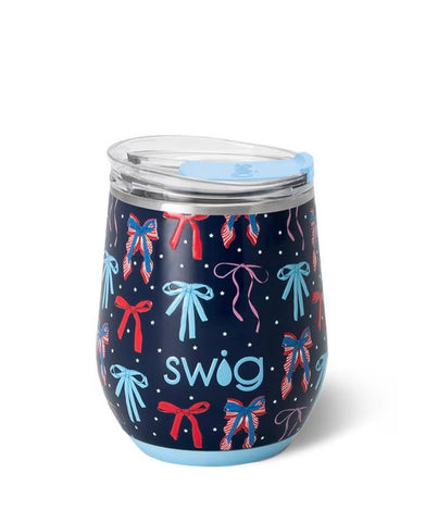 Swig Miss Independence 12oz Stemless Wine Cup