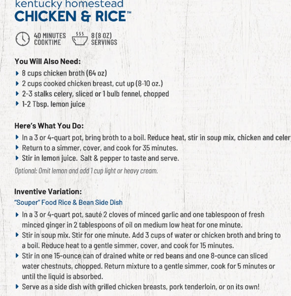 Chicken & Rice Soup Mix