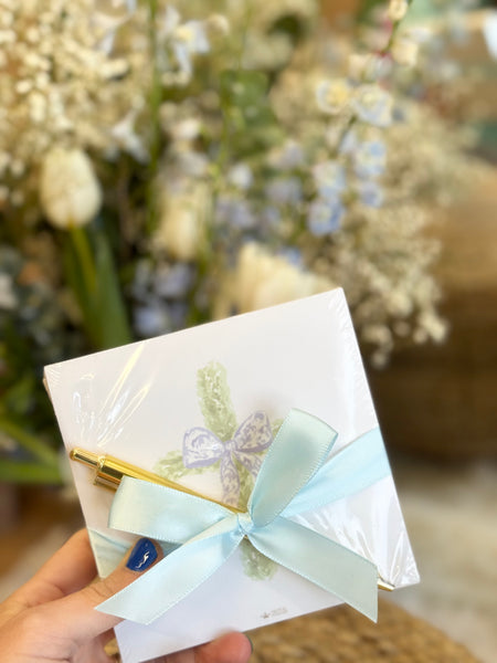 Boxwood Cross Notepad & Pen Gift Set