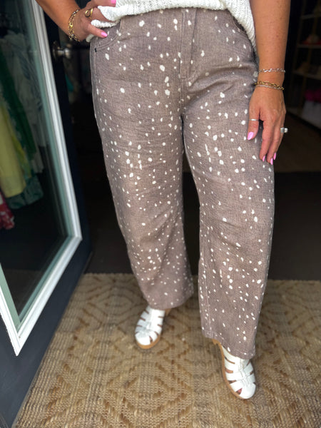 Mocha Bambi Barrel Jeans