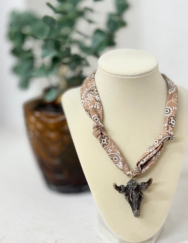 Western Vibes Bandanna Scarf Necklace