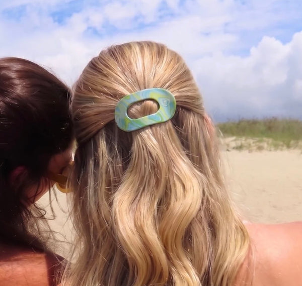 Teleties By The Shore Flat Round Hair Clip