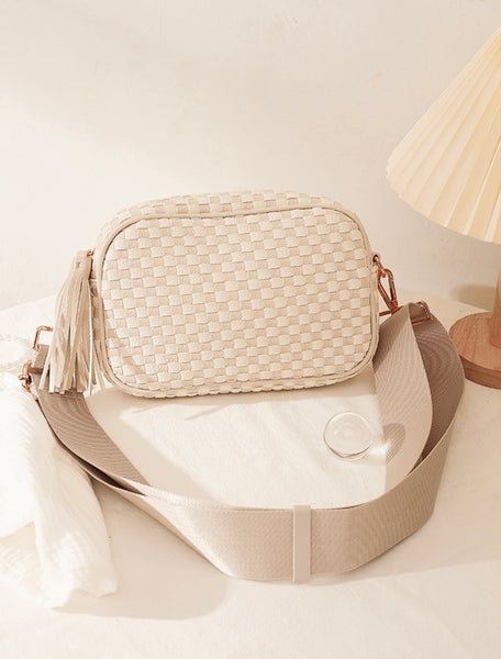 Ivory Checkered Purse