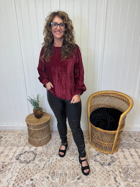 Judy Blue Faux Leather & Denim Skinny Jeans