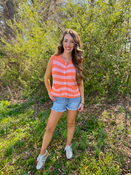 Peach Lemonade Sweater Tank