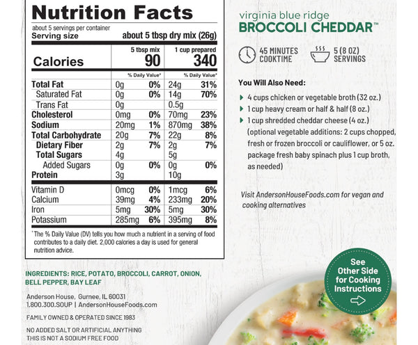 Broccoli Cheddar Soup Mix