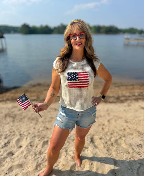 All American Knit Sweater Top