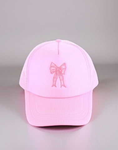 Pink Bow Trucker Hat