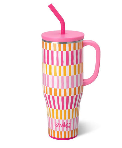 Swig Sherbet Stripe 40oz Mega Mug