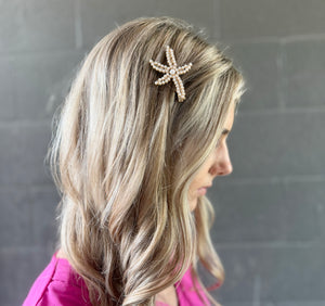 Pearl Starfish Hair Clip