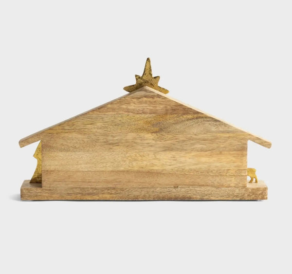 Wood Nativity Scene