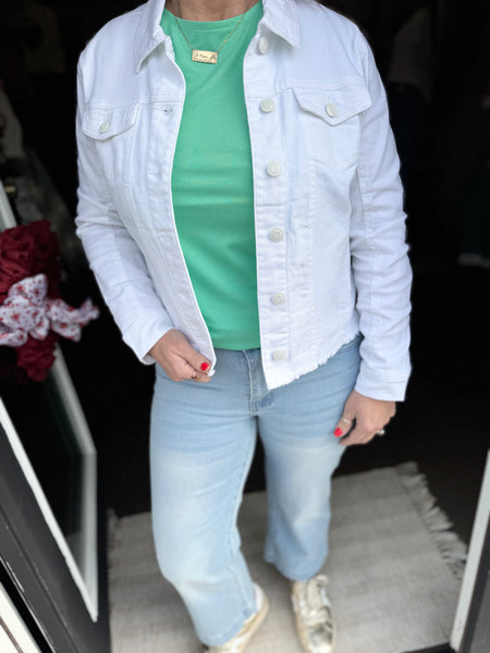 Always Needed White Denim Jacket
