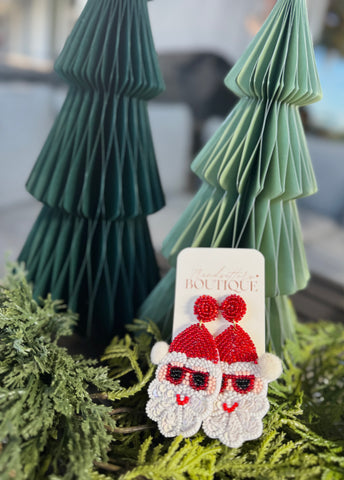 Trendy Santa Earrings