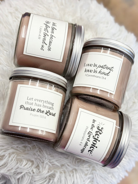 Sweet Grace Bible Verse Candle
