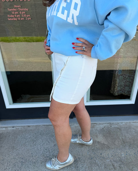 Risen White Button Down Skort