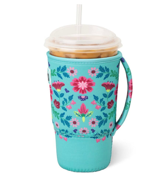 Swig Flora Azul Iced Cup Coolie Large