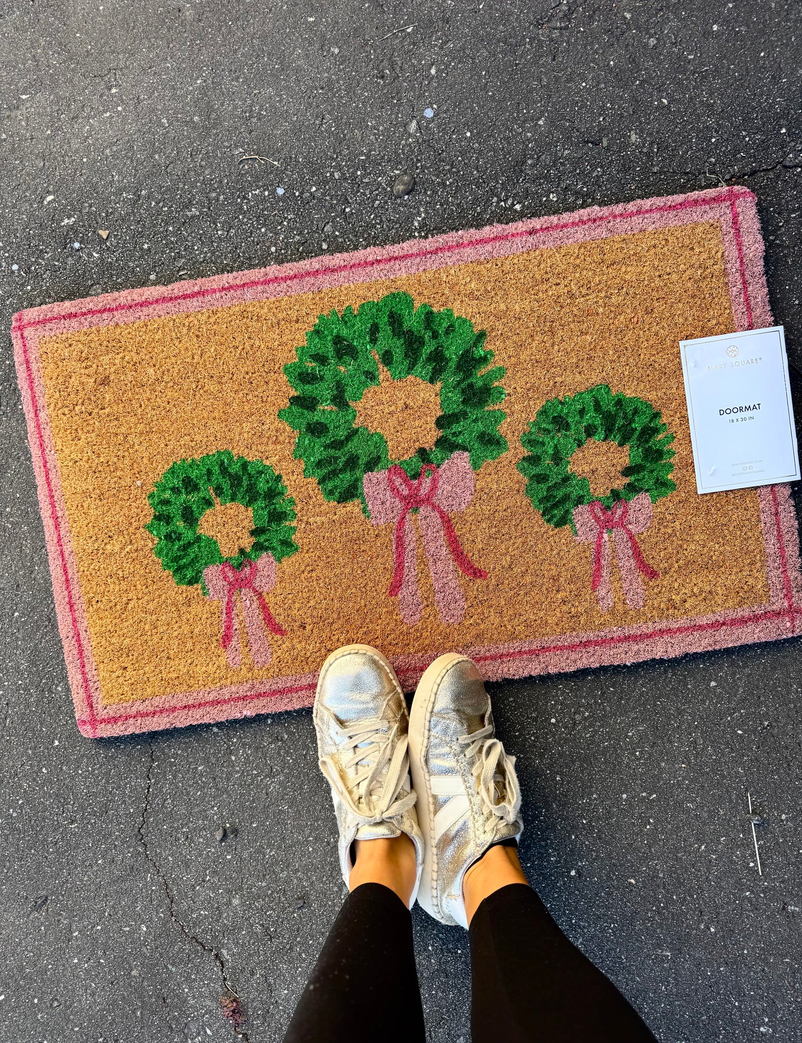 Rosie Wreath Door Mat