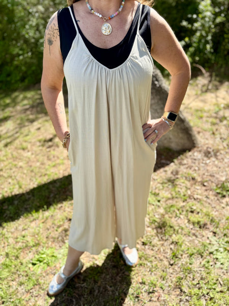 Cutie In The Linen Jumpsuit