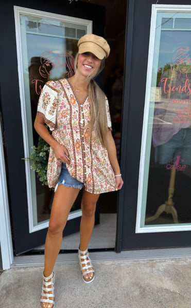 Sunsets And Fall Blouse/Mini Dress