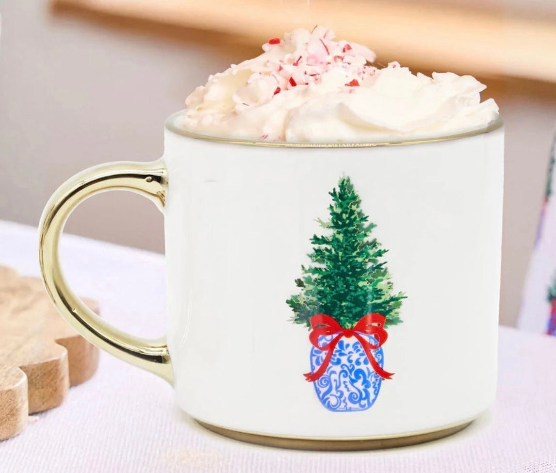 Chinoiserie Christmas Tree Mug