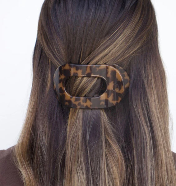 Teleties Tortoise Flat Round Clip