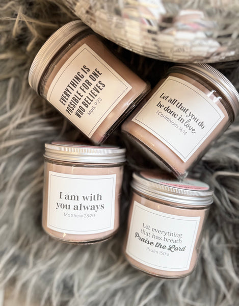 Sweet Grace Bible Verse Candle