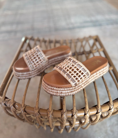 Hangover Raffia Corkys Sandals
